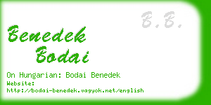 benedek bodai business card